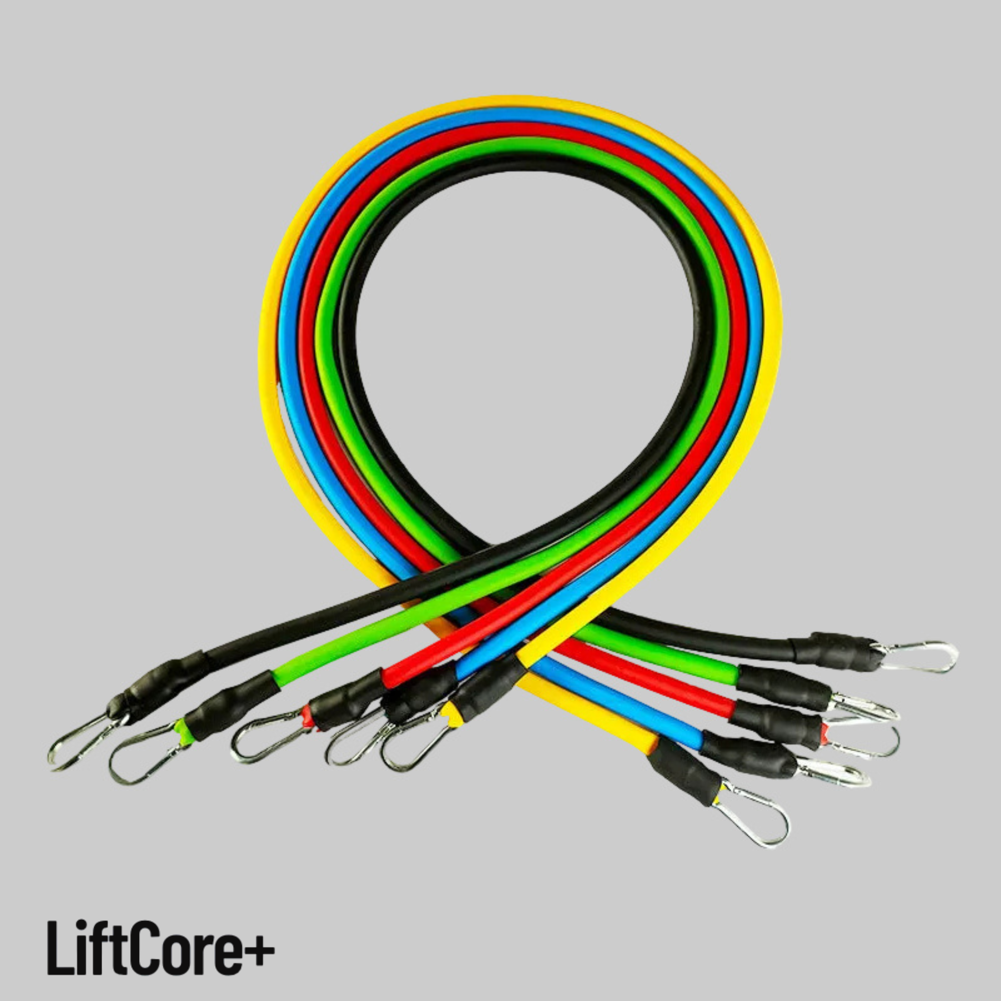 TPE 11-Piece Fitness Equipment Resistance Band Set